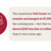 Pell Grant hasn't been adjusted for inflation.